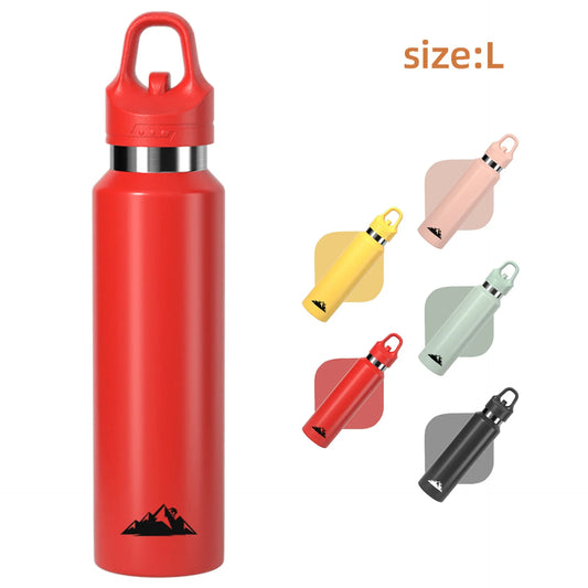 Red 680ml Insulated Stainless Steel Water Bottle - Leakproof One-Click Lid Thermal Flask for Hot & Cold Drinks - Mekamart Australia
