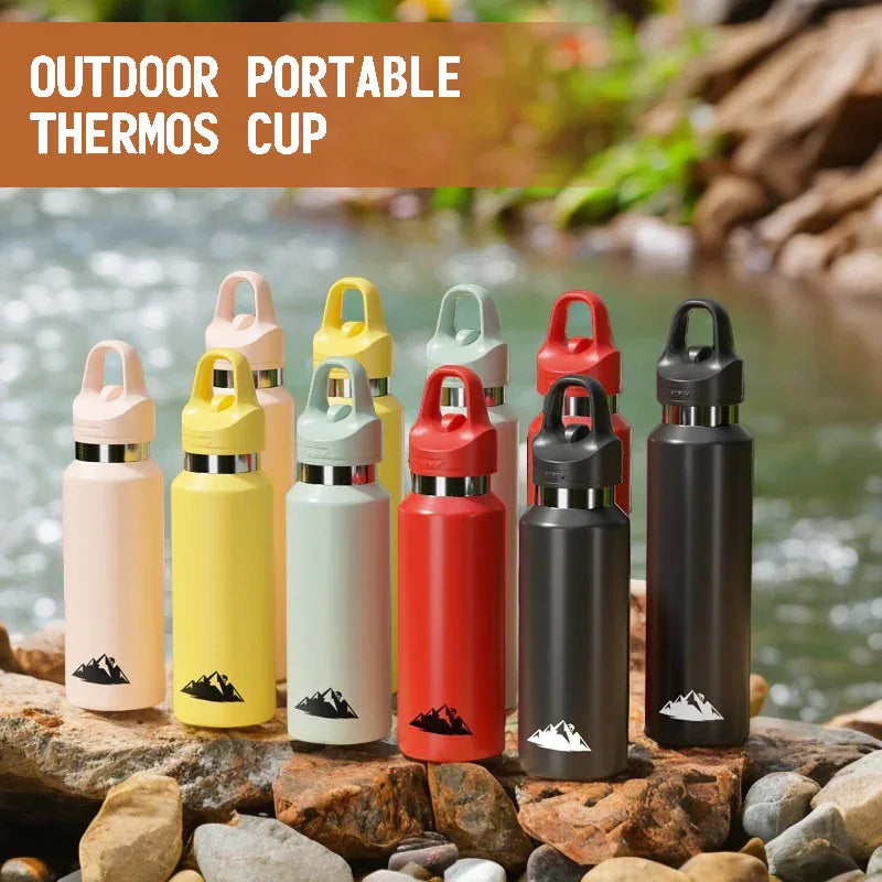 Red 680ml Insulated Stainless Steel Water Bottle - Leakproof One-Click Lid Thermal Flask for Hot & Cold Drinks - Mekamart Australia