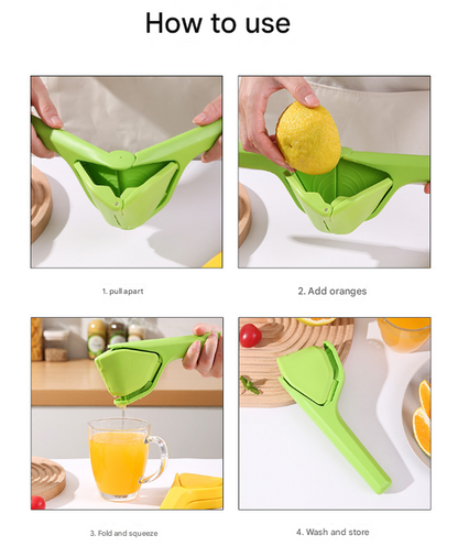 3 Pcs Yellow Easy-Squeeze Manual Citrus Juicer - Durable Lemon & Orange Squeezer with Pour Spout, Food-Grade PP
