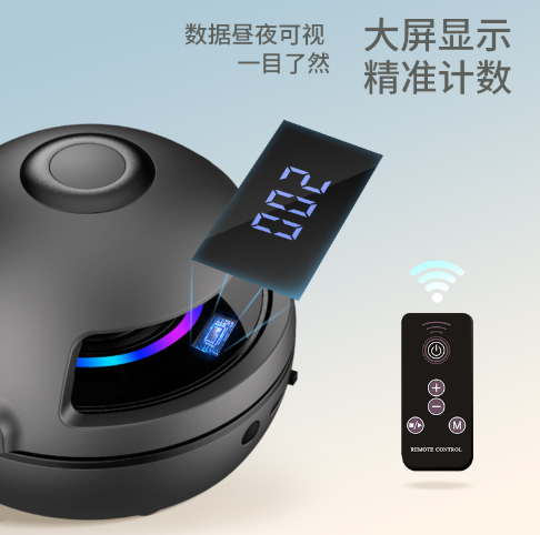 White Smart Electric Jump Rope Machine with Bluetooth Music, Remote Control & LED Lights