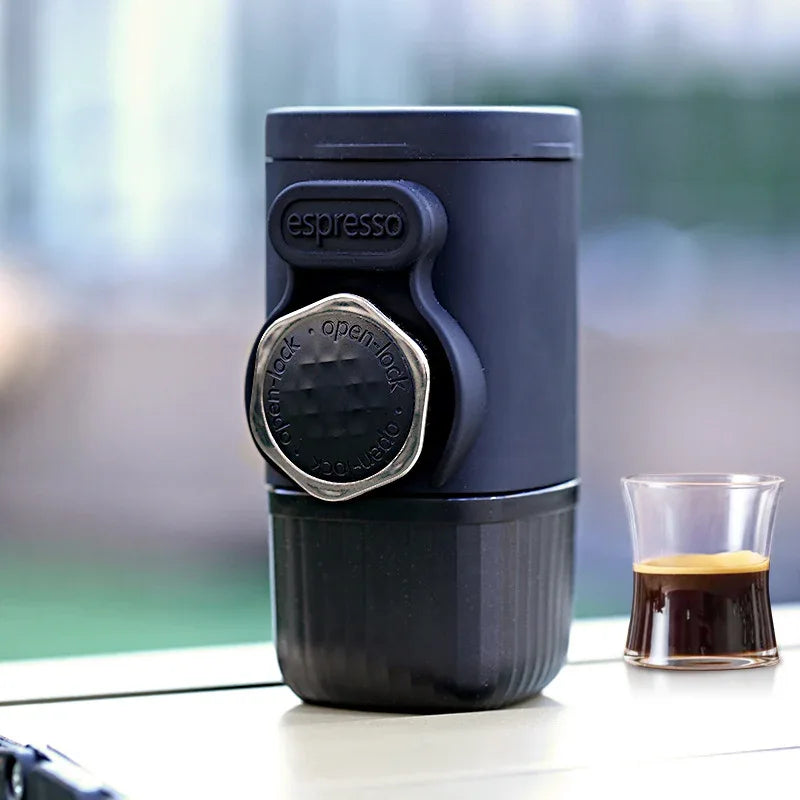 Portable Hand-Press Espresso Maker - Compact Capsule & Powder Coffee Machine - Mekamart Australia
