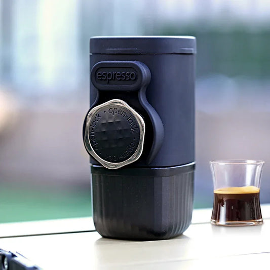 Portable Hand-Press Espresso Maker - Compact Capsule & Powder Coffee Machine - Mekamart Australia