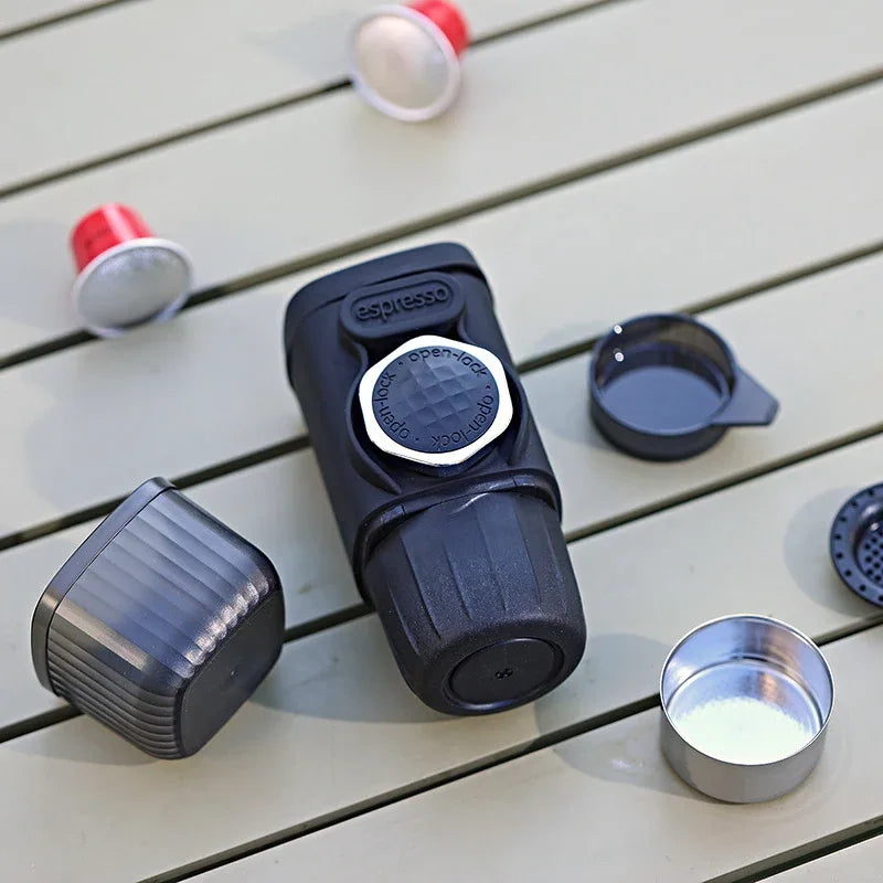 Portable Hand-Press Espresso Maker - Compact Capsule & Powder Coffee Machine - Mekamart Australia