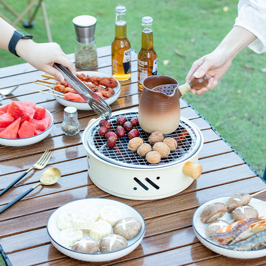 Portable 28cm Stainless Steel Barbecue and Tea Furnace