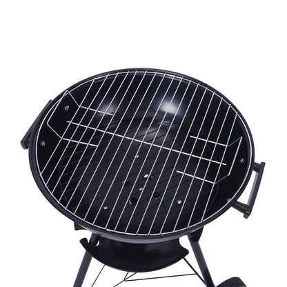 Outdoor Folding Apple-Shaped Stainless Steel Charcoal Barbecue Grill - 41cm Grill Net