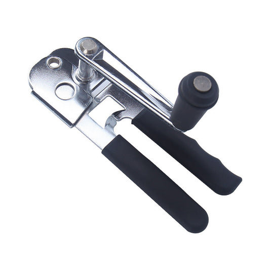 Heavy-Duty Manual Can Opener with Ergonomic Grip - Stainless Steel Cutter & Bottle Opener