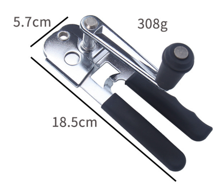 Heavy-Duty Manual Can Opener with Ergonomic Grip - Stainless Steel Cutter & Bottle Opener