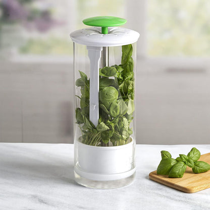 Green Premium Herb Savor & Freshness Keeper - Extends Life of Herbs, Cilantro, Parsley & More