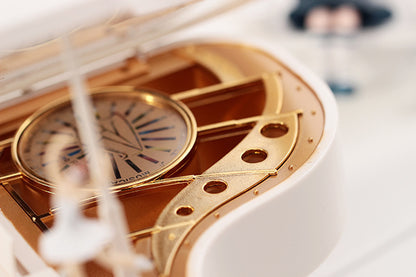 Classical Grand Piano Music Box with Dancing Ballerina(Regular version - white)