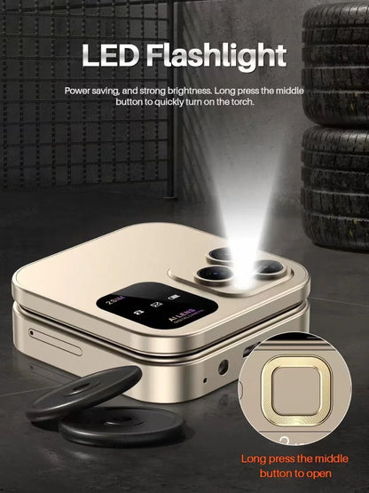 i16 Pro Mini Flip Phone - Dual SIM, AI Lens Digital Camera, Compact & Stylish Design(Gold) - Mekamart Australia