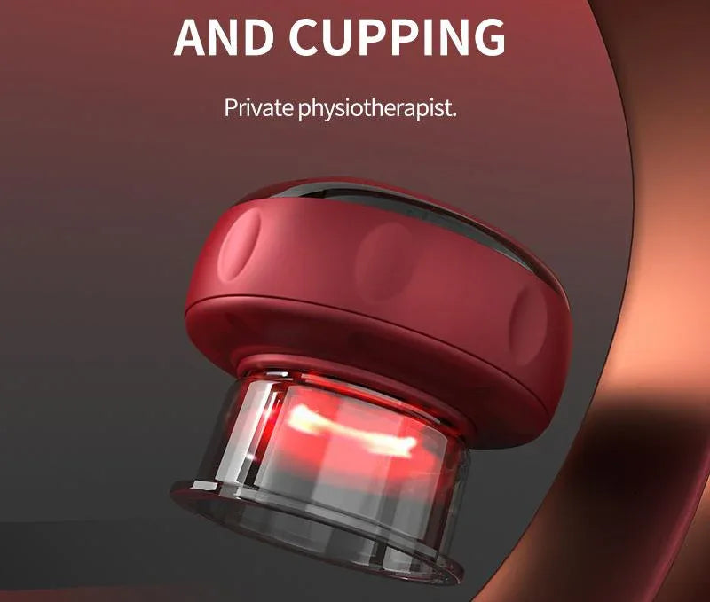 Smart Electric Cupping Therapy Massager - Adjustable Suction & Heat, Red Light Therapy, USB-C Rechargeable(White) - Mekamart Australia