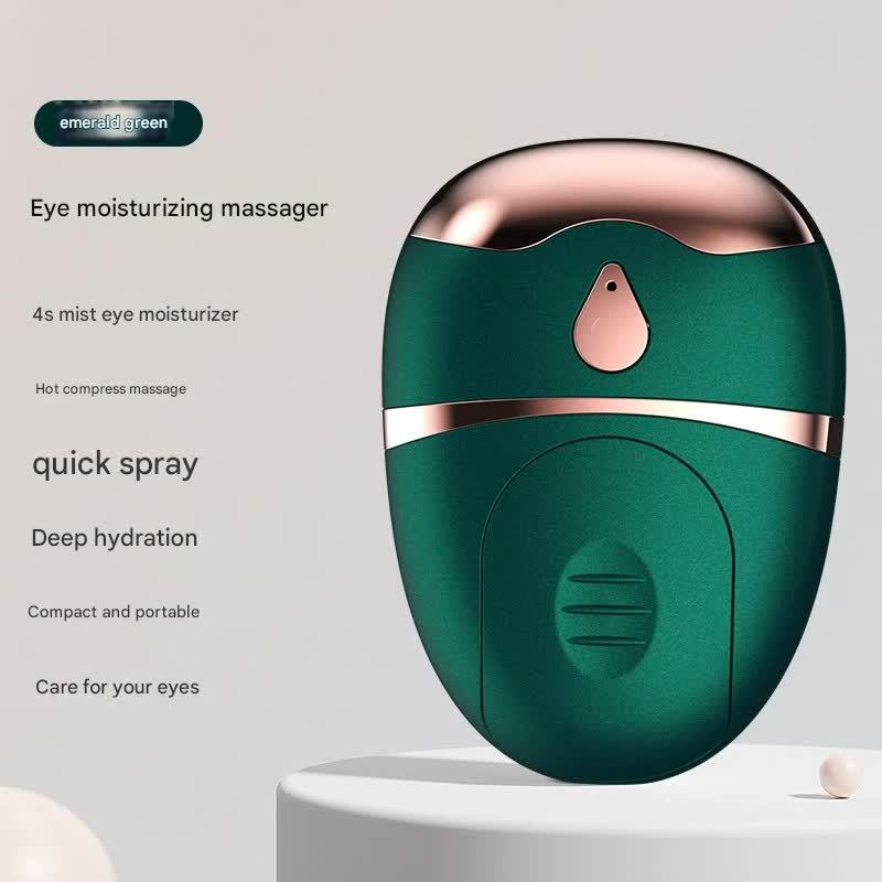 Portable Nano Mist Eye Massager & Humidifier - USB-C, Hot Compress, Wrinkle Reduction & Deep Hydration(Dark green) - Mekamart Australia