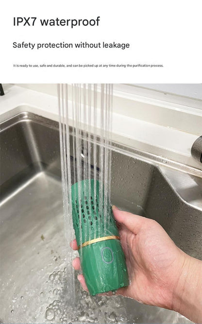 Wireless Fruit & Vegetable Purifier - Electrolytic Cleaning, Removes Residue, IPX7 Waterproof(green)