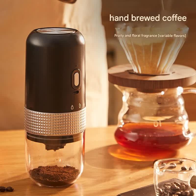 Wireless Portable Electric Coffee Grinder - Adjustable Coarseness, USB-C Rechargeable, One-Touch Operation(grey)