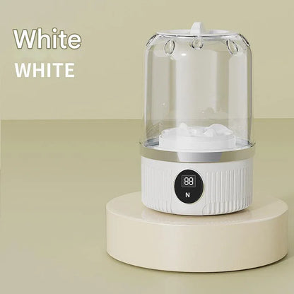 White Travel-Friendly Mini Washing Machine - USB Powered, Automatic, for Small Loads - Mekamart Australia