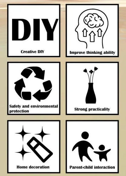 Unique 3D Puzzle Vase with Built-in Water Holder - Fun DIY Project (Blue and White) - Mekamart Australia