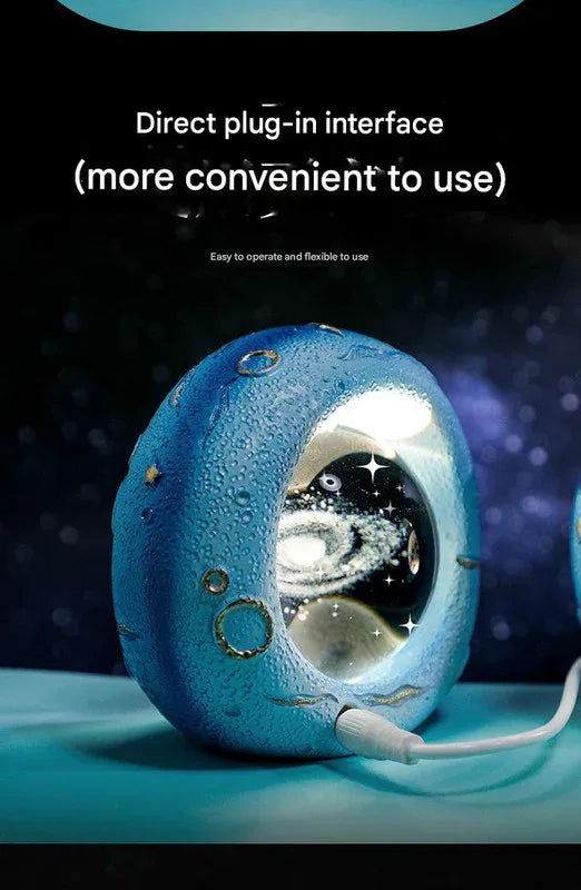 Celestial Ring LED Crystal Ball Lamp - 3D Engraving, Unique Gift (Tulip) - Mekamart Australia