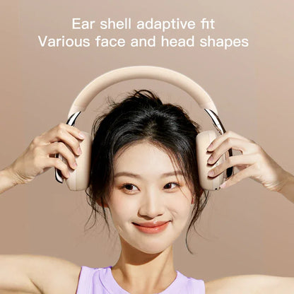 White Premium Wireless ANC Headphones - Bluetooth 5.4, 32H Playtime, Foldable Over-Ear Design, Comfort Earpads for Travel & Gaming - Mekamart Australia