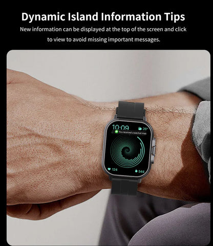 Black TPU Strap 2-in-1 Smartwatch with Built-in Earbuds - 2.01" HD Touchscreen, Bluetooth Calls, Health Monitor, Long Battery Life - Mekamart Australia