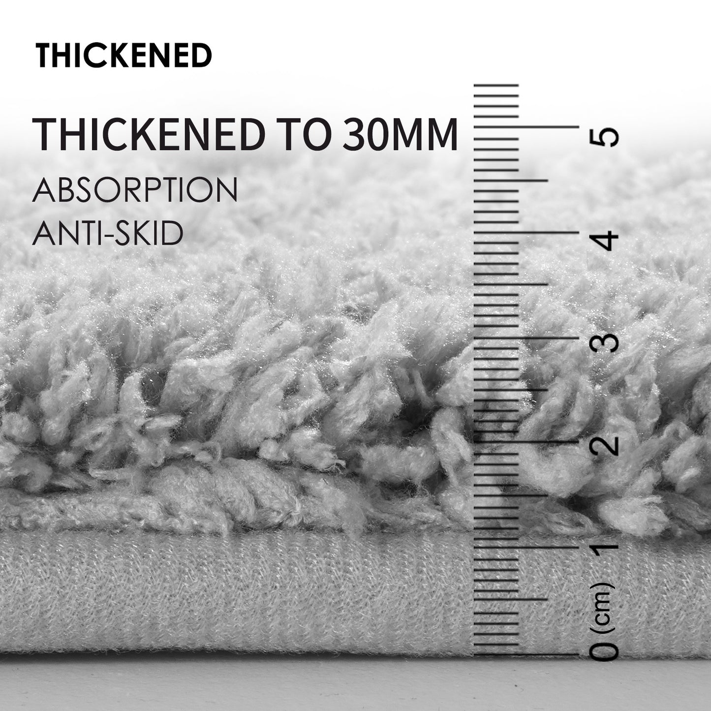 Green Ultra Absorbent Plush Bath Mat - Non-Slip Bathroom Rug with Innovative Foot Drying Pocket