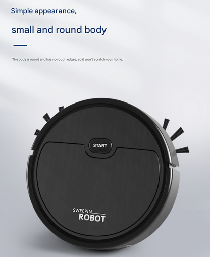 White 3-in-1 Smart Robot Vacuum Cleaner - Automatic Sweeping, Mopping & Suction for Hard Floors & Pet Hair