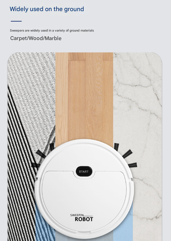 Black 3-in-1 Smart Robot Vacuum Cleaner - Automatic Sweeping, Mopping & Suction for Hard Floors & Pet Hair