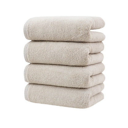 Khaki Plush Cotton Hand Towel Set (4-Pack) - Ultra Soft, Absorbent & Quick-Drying Face Towels for Bathroom