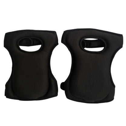 Black Adjustable Gardening Knee Pads - Comfortable Neoprene Knee Protectors for Weeding & Outdoor Work