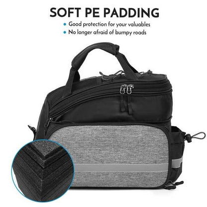 Insulated Bike Rear Rack Bag - Waterproof Storage Bag with Soft PE Padding for Cycling - Mekamart Australia