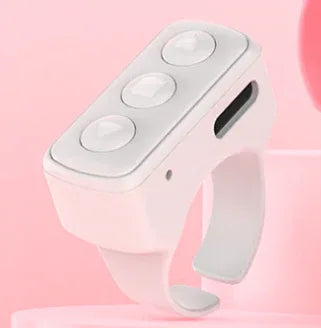 2-Piece White Bluetooth Video Controller - 3-Button Remote for TikTok and Page Scrolling - Mekamart Australia