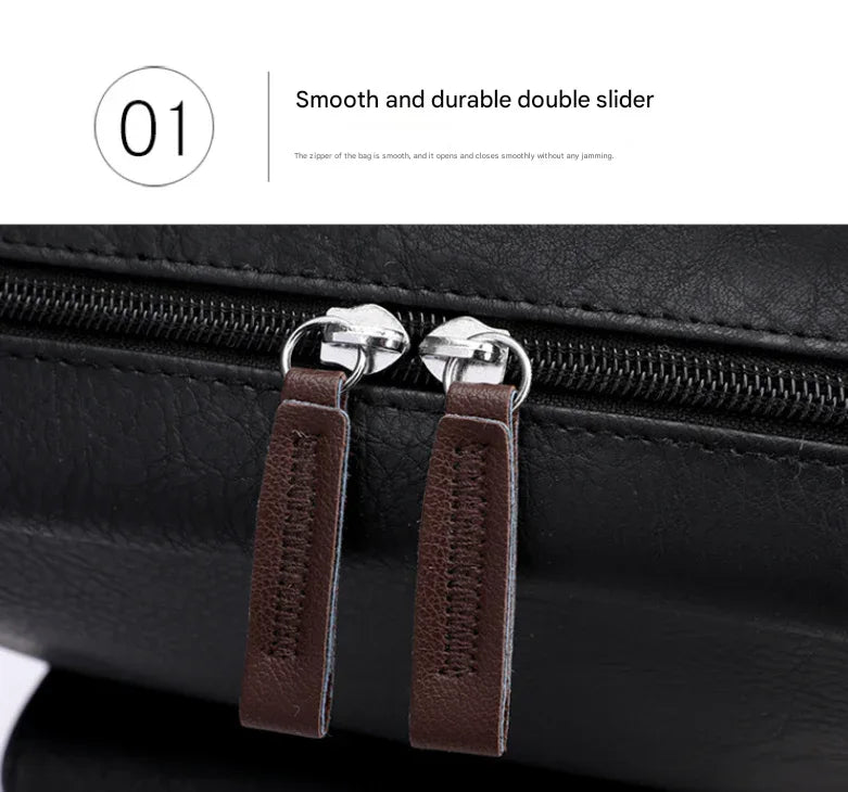 Light Brown Large-Capacity PU Leather Backpack - Stylish Business & Travel Companion - Mekamart Australia