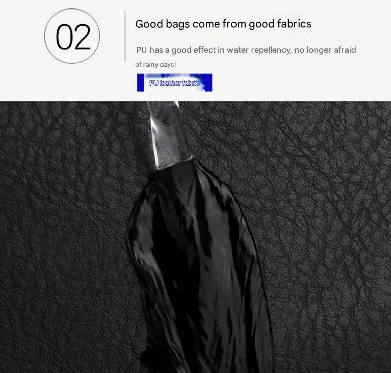 Light Brown Large-Capacity PU Leather Backpack - Stylish Business & Travel Companion - Mekamart Australia