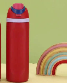 Red 32oz 304 Stainless Steel Insulated Water Bottle - Dual-Drink Pop-Up Lid - Mekamart Australia