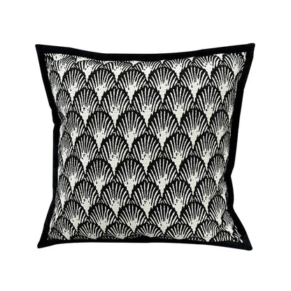 45*45cm Umbrella Pattern Elegant Two-Piece INS-Style Jacquard Pillow Covers - Black & White Sofa Decor - Mekamart Australia