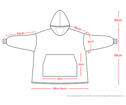 White Oversized Wearable Blanket Hoodie - Ultra Soft & Cozy Snuggle Pullover for Adults