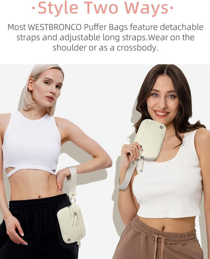 Pink Elegant WESTBRONCO Quilted Phone Bag Wallet