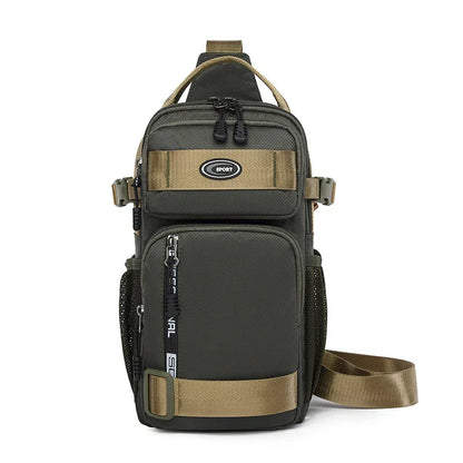 Army Green Stylish Multi-Functional Men's Chest Bag - Lightweight Crossbody Sling Pack - Mekamart Australia