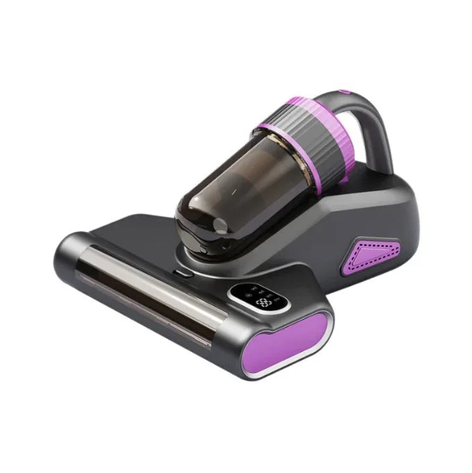 Purple Advanced Cordless UV-C Dust Mite Vacuum - Handheld Cleaner with Hot Air, Pulsating Pads & LED Display