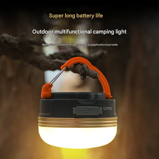 Compact Rechargeable LED Camping Lantern | 300 Lumen, 3 Modes, Magnetic Base & Power Bank Function - Mekamart Australia
