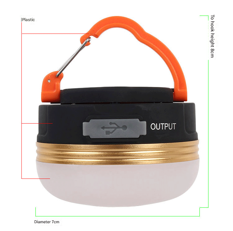 Compact Rechargeable LED Camping Lantern | 300 Lumen, 3 Modes, Magnetic Base & Power Bank Function
