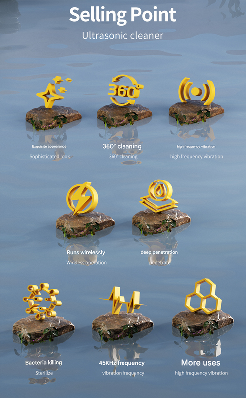 Pink Portable Ultrasonic Cleaner - 45kHz Professional High-Frequency Cleaning Machine for Jewellery, Glasses, Watches, and Makeup Brushes