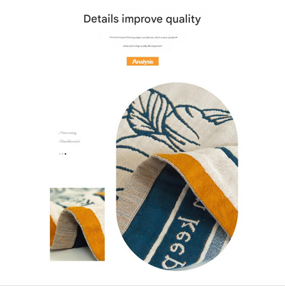 The Story of Broken Flowers 40S Pure Cotton Gauze Bath Towel - Extra Large, Thick, Soft, and Highly Absorbent for Adults