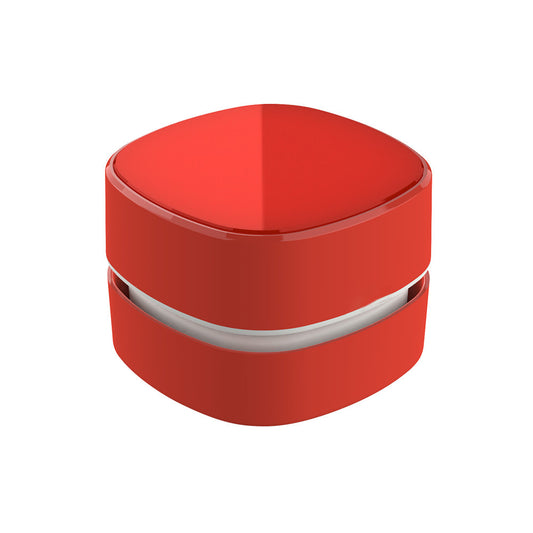 Red Rechargeable Cordless Mini Desktop Vacuum - Portable Handheld Cleaner for Desk, Keyboard, Crumb & Dust