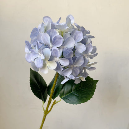 5-Piece Light Blue Premium Lifelike Hydrangea Artificial Flowers- 60cm Long Stem Faux Floral Bouquet for Home, Wedding & Vase Decor