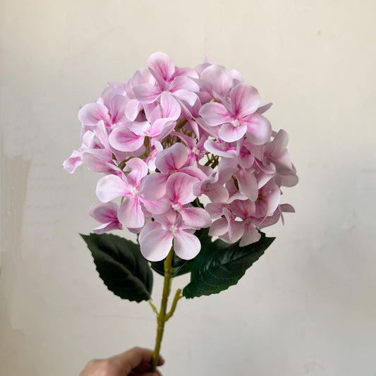 5-Piece Pink Premium Lifelike Hydrangea Artificial Flowers- 60cm Long Stem Faux Floral Bouquet for Home, Wedding & Vase Decor
