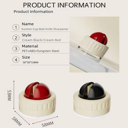 4 Pcs Black Powerful Suction Kitchen Knife Sharpener - Tungsten Steel Fast Sharpening Tool for Household Knives & Scissors