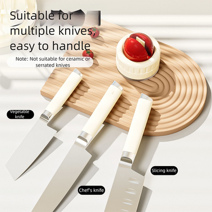 Two red pieces and two black pieces Powerful Suction Kitchen Knife Sharpener - Tungsten Steel Fast Sharpening Tool for Household Knives & Scissors