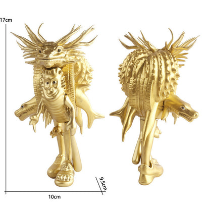 Monkey Whimsical Creature & Monster Figurine Collection - Set of Bizarre PVC Mini Toys for Desk Decor