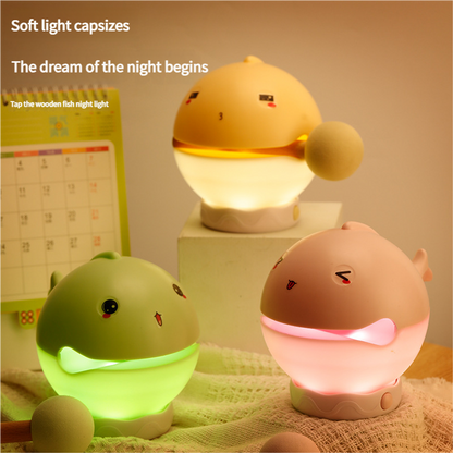 Portable rechargeable tapping control night light- 3-Level Dimmable Bedside Lamp(apricot)