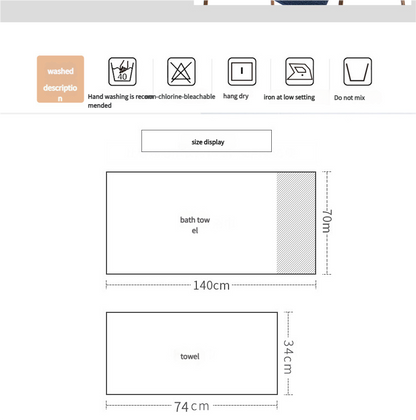 Premium Long-Staple Cotton Towel Set - 2 Hand Towels & 1 Bath Towel Gift Bundle(yellow)